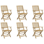 Gartenstühle 6 Stk. Klappbar 54x61x88 cm Massivholz Akazie