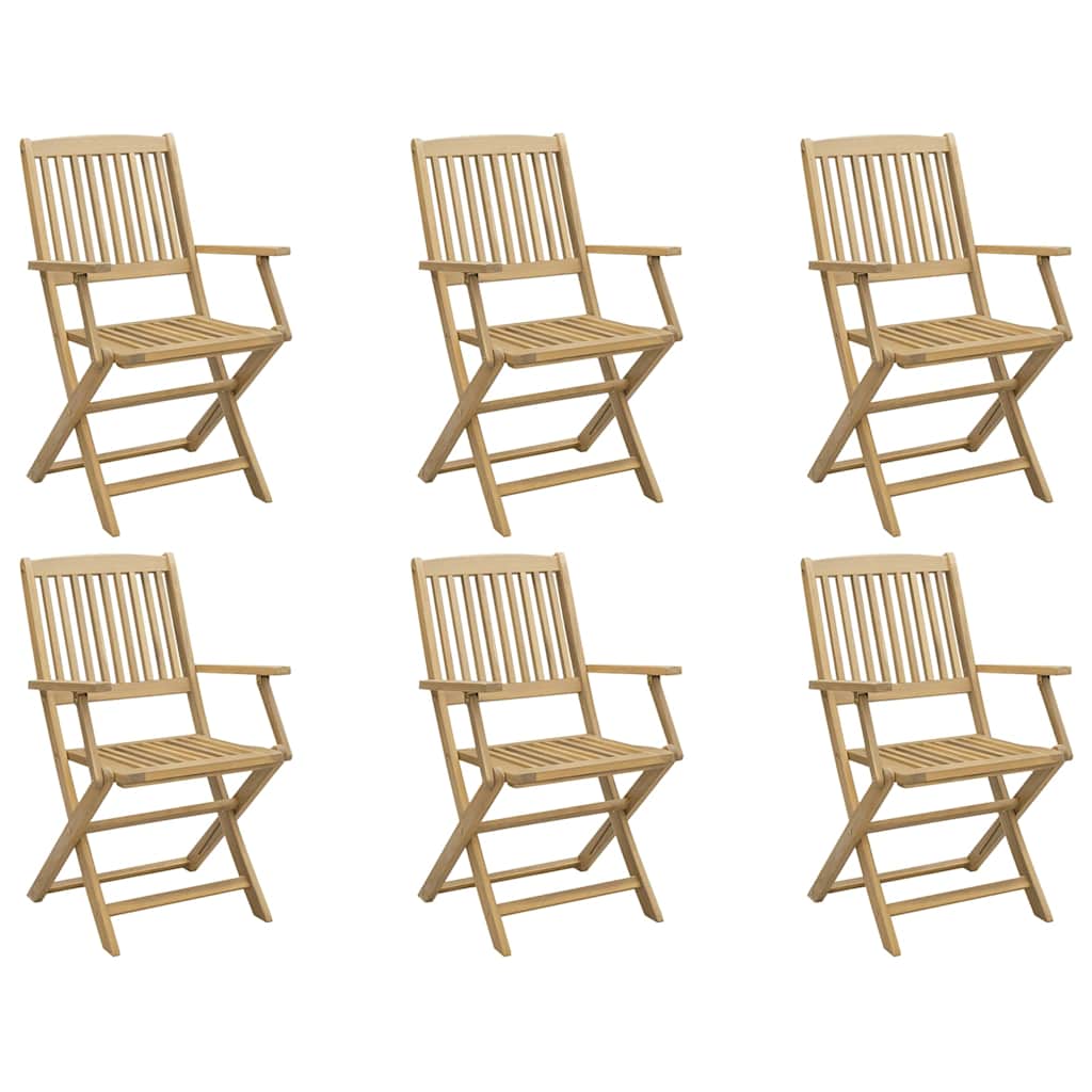 Gartenstühle 6 Stk. Klappbar 54x61x88 cm Massivholz Akazie