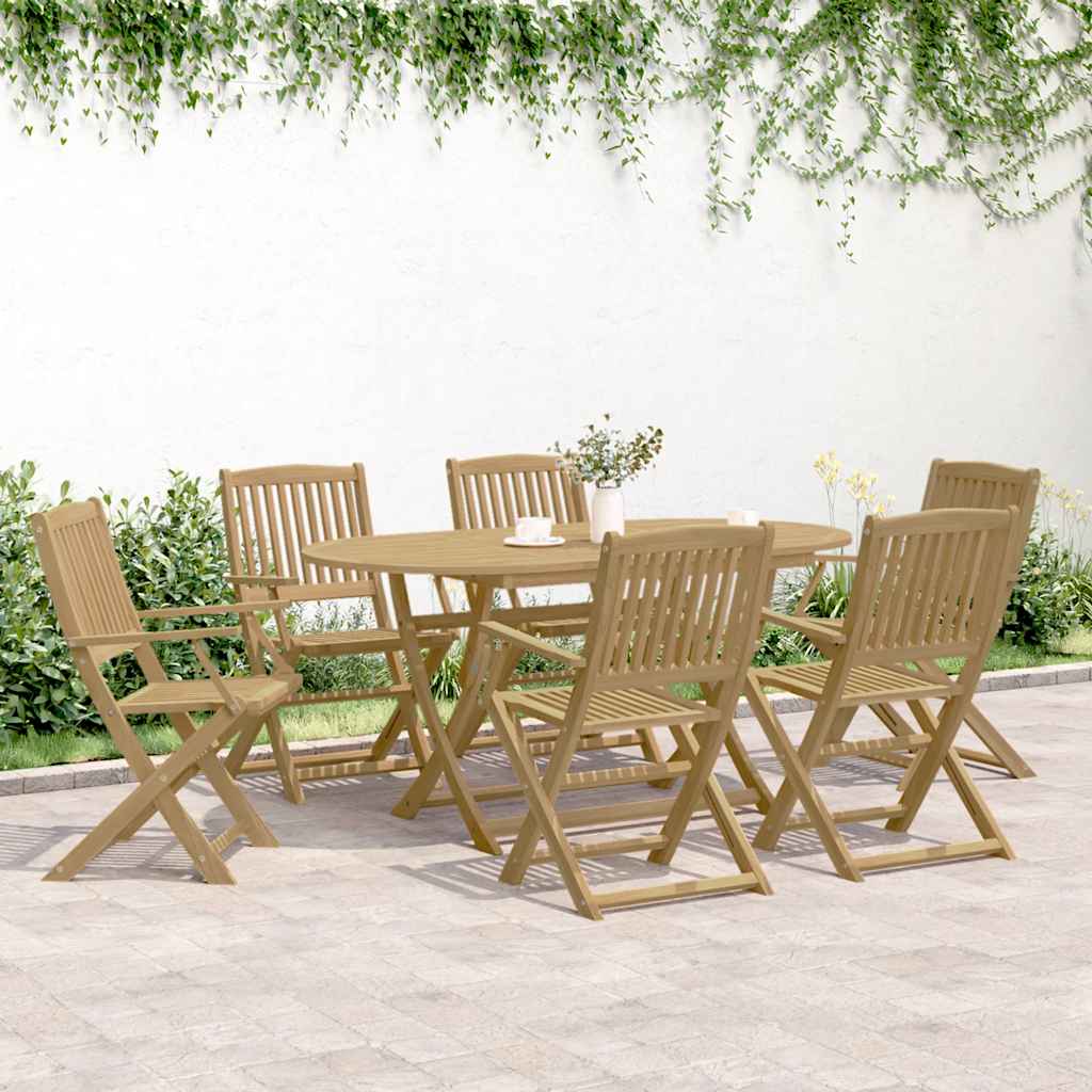 Gartenstühle 6 Stk. Klappbar 54x61x88 cm Massivholz Akazie
