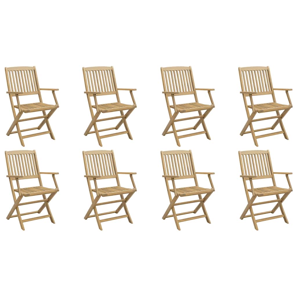 Gartenstühle 8 Stk. Klappbar 54x61x88 cm Massivholz Akazie