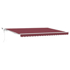 Markise Automatisch mit LED Weinrot 450x300 cm