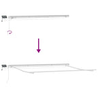 Markise Manuell mit LED Weinrot 500x300 cm