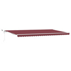 Markise Automatisch mit LED Weinrot 600x300 cm