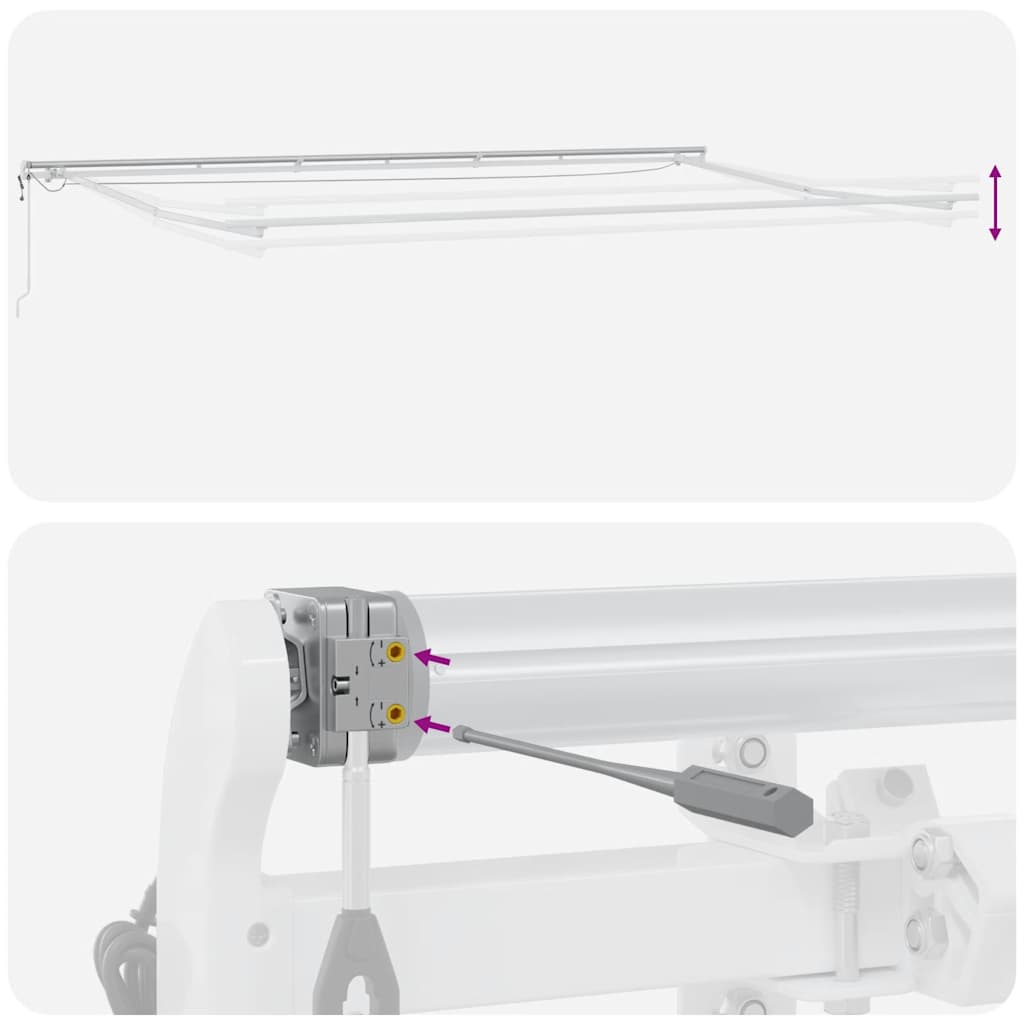 Markise Automatisch mit LED Weinrot 600x300 cm