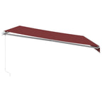 Markise Manuell mit LED Weinrot 450x350 cm