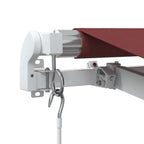 Markise Manuell mit LED Weinrot 450x350 cm