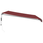 Markise Automatisch mit LED Weinrot 450x350 cm