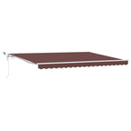 Markise Automatisch mit LED Braun 450x300 cm