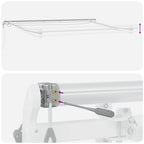 Markise Automatisch mit LED Braun 450x300 cm