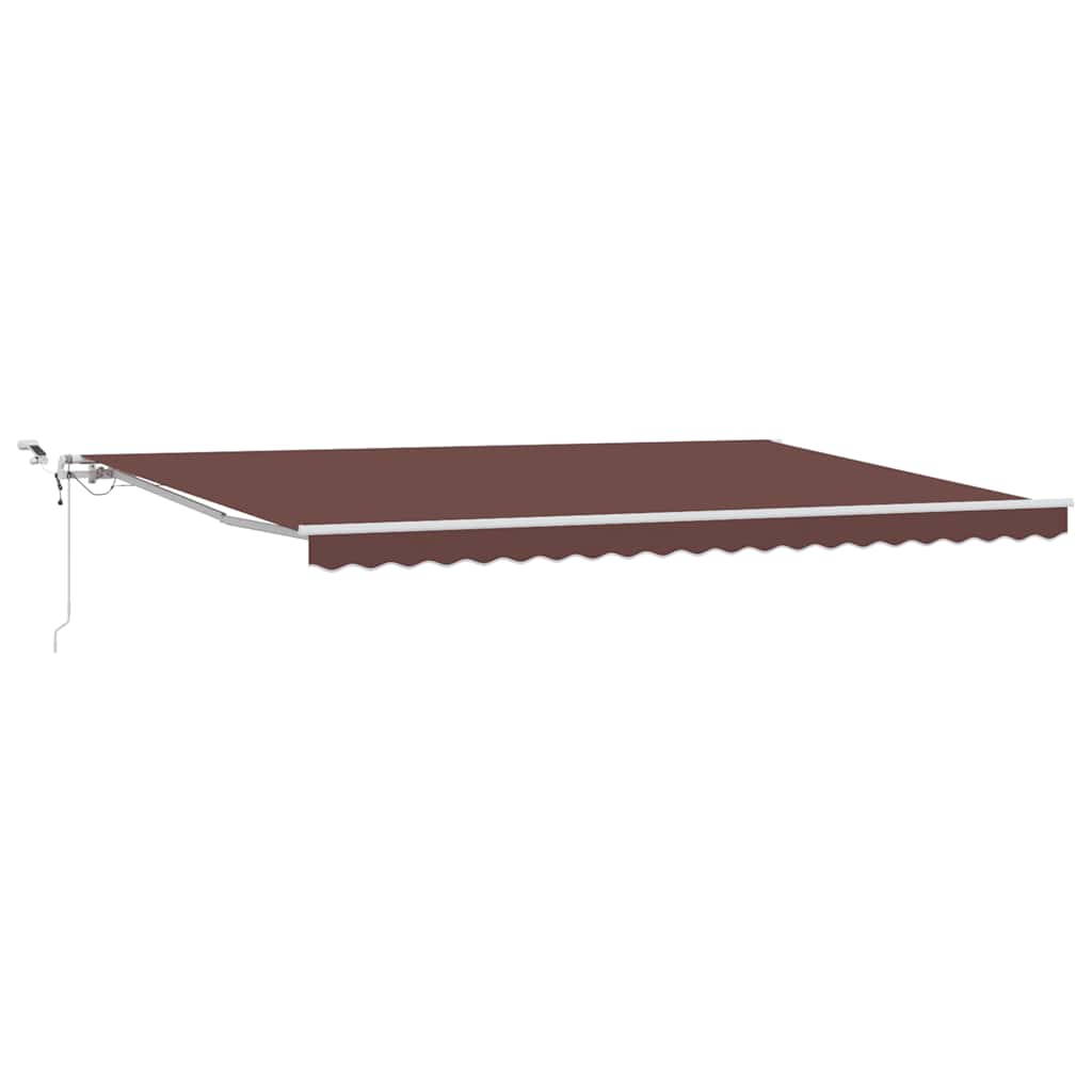 Markise Automatisch mit LED Braun 500x300 cm