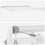 Markise Automatisch mit LED Braun 500x300 cm
