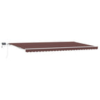 Markise Manuell mit LED Braun 600x300 cm