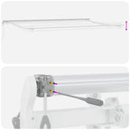 Markise Automatisch mit LED Braun 600x300 cm