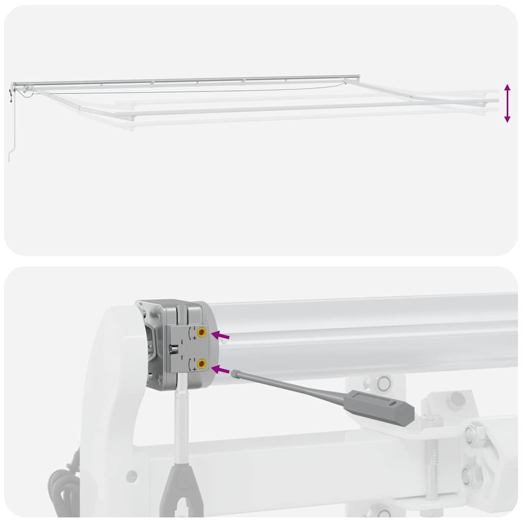 Markise Automatisch mit LED Braun 600x300 cm