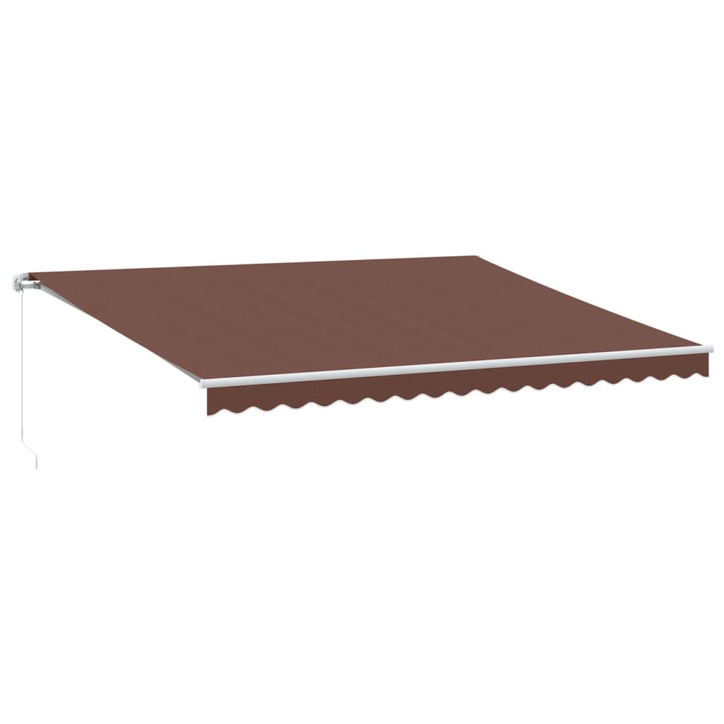 Markise Manuell mit LED Braun 450x350 cm