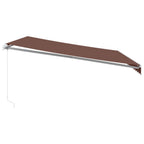 Markise Manuell mit LED Braun 450x350 cm