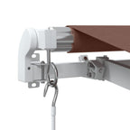Markise Manuell mit LED Braun 450x350 cm
