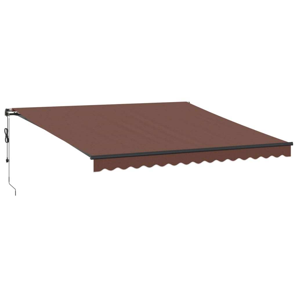 Markise Automatisch mit LEDs Braun 400x350 cm