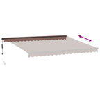 Markise Automatisch mit LEDs Braun 450x350 cm