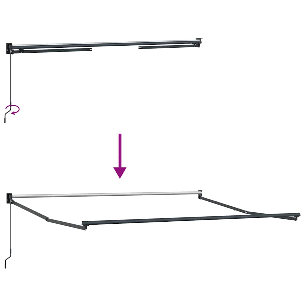 Markise Manuell Braun 300x250 cm