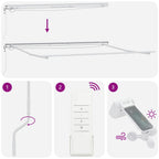 Markise Automatisch mit LED Anthrazit & Weiß 500x300 cm