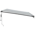 Markise Automatisch mit LEDs Anthrazit & Weiß 500x350 cm