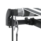 Markise Automatisch mit LEDs Anthrazit & Weiß 500x350 cm