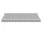 Markise Einziehbar Anthrazit & Weiß 3,5x2,5 m Stoff & Aluminium