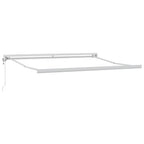 Markise Einziehbar Anthrazit und Weiß 3x2,5 m Stoff & Aluminium