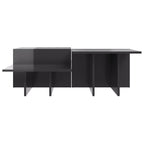 Couchtische 2 Stk. Hochglanz-Grau Holzwerkstoff