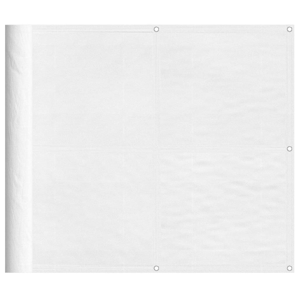 Balkon-Sichtschutz Weiß 90x1000 cm 100 % Polyester-Oxford