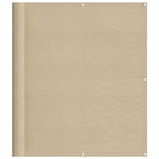 Balkon-Sichtschutz Beige 120x800 cm 100 % Polyester-Oxford