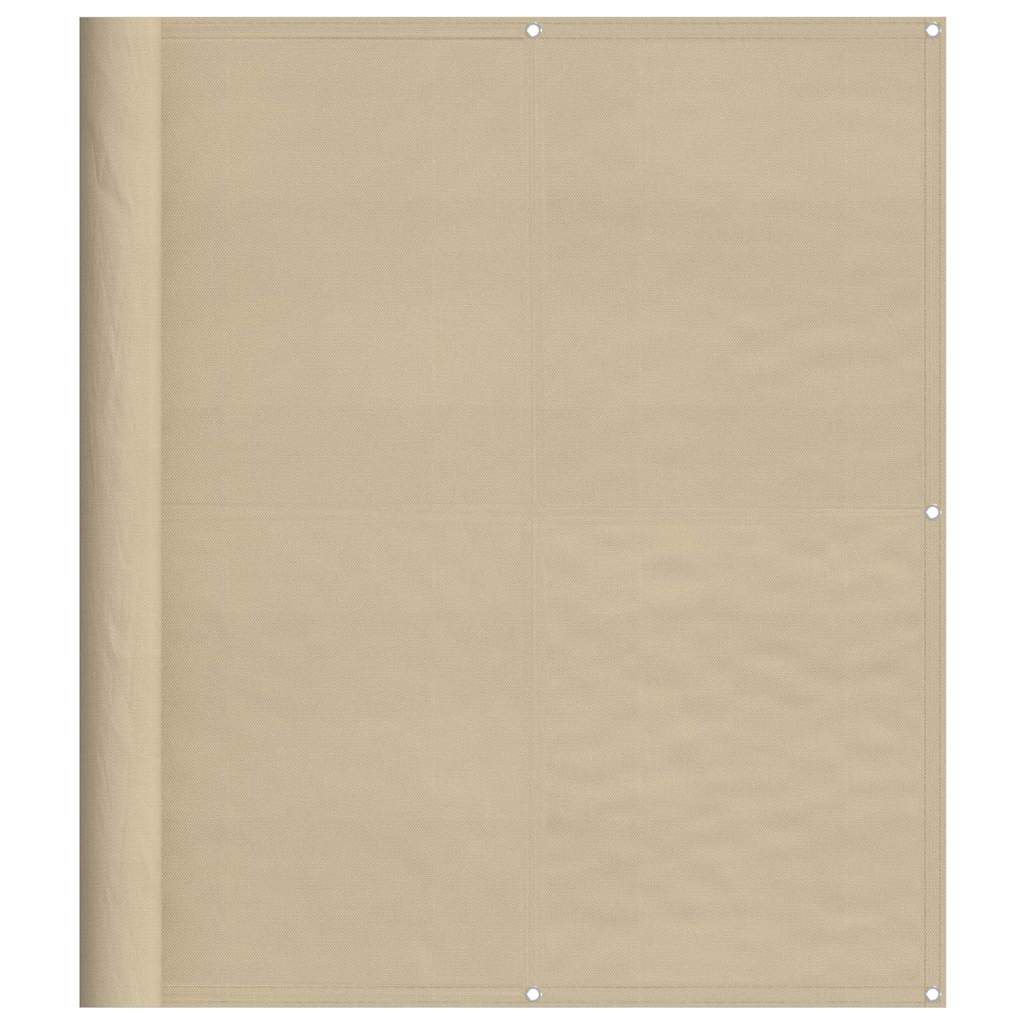 Balkon-Sichtschutz Beige 120x800 cm 100 % Polyester-Oxford