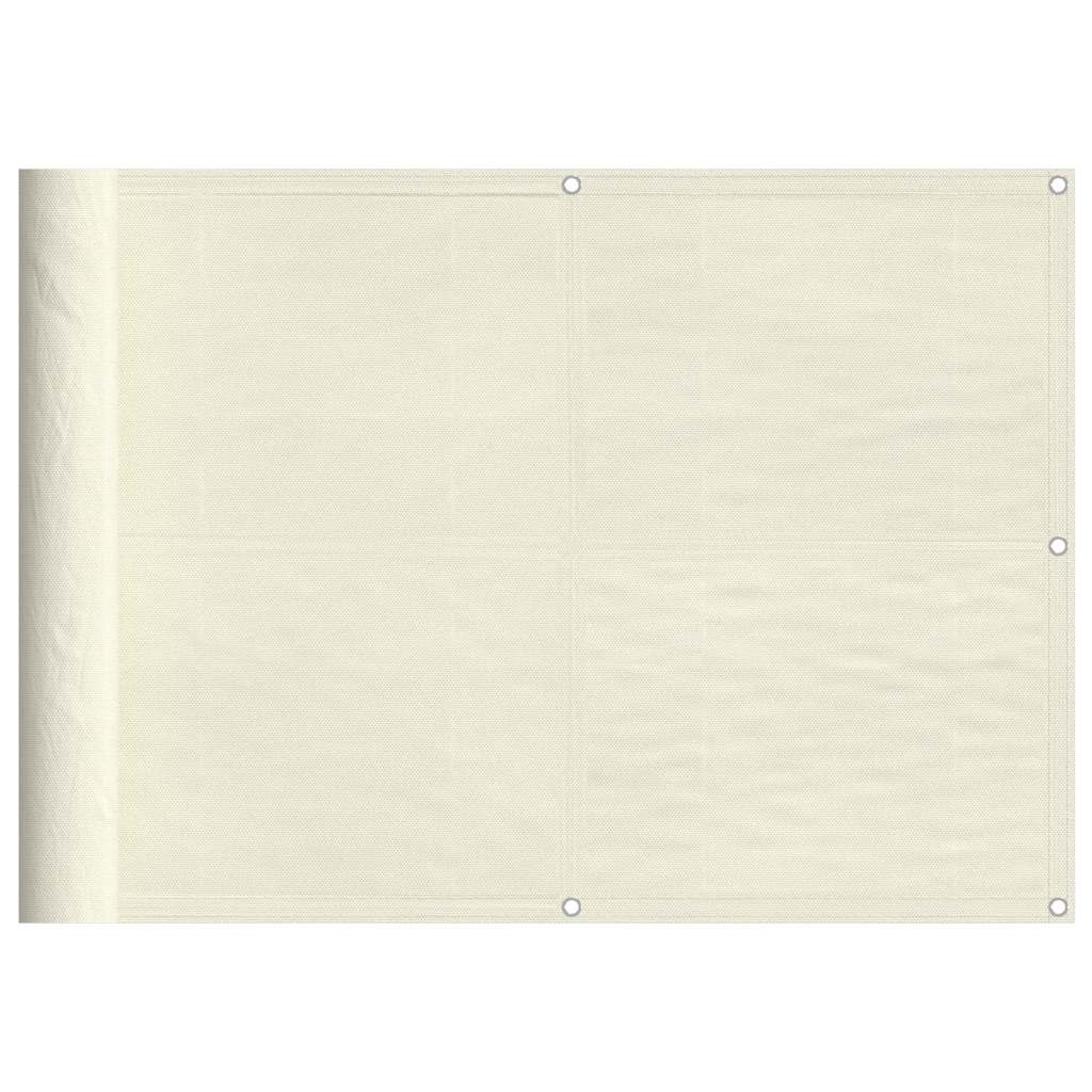 Balkon-Sichtschutz Creme 75x700 cm 100 % Polyester-Oxford
