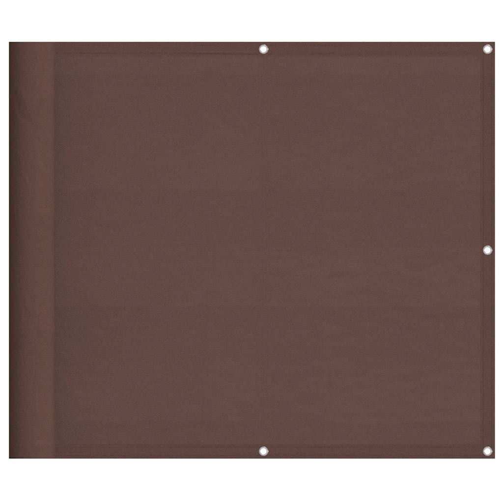 Balkon-Sichtschutz Braun 90x700 cm 100 % Polyester-Oxford