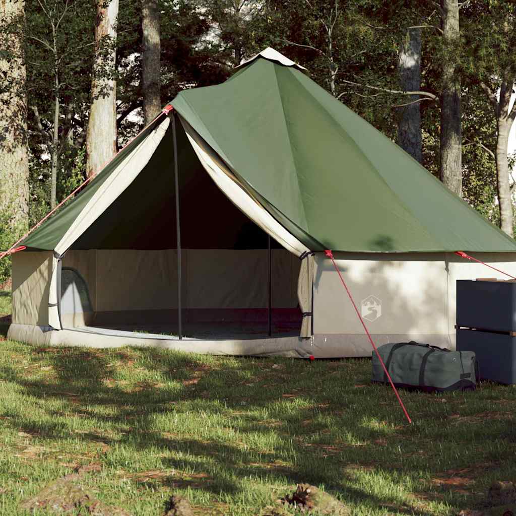 Tipi-Familienzelt 6 Personen Grün Wasserdicht