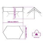 Tarp Blau 430x380x210 cm Wasserdicht
