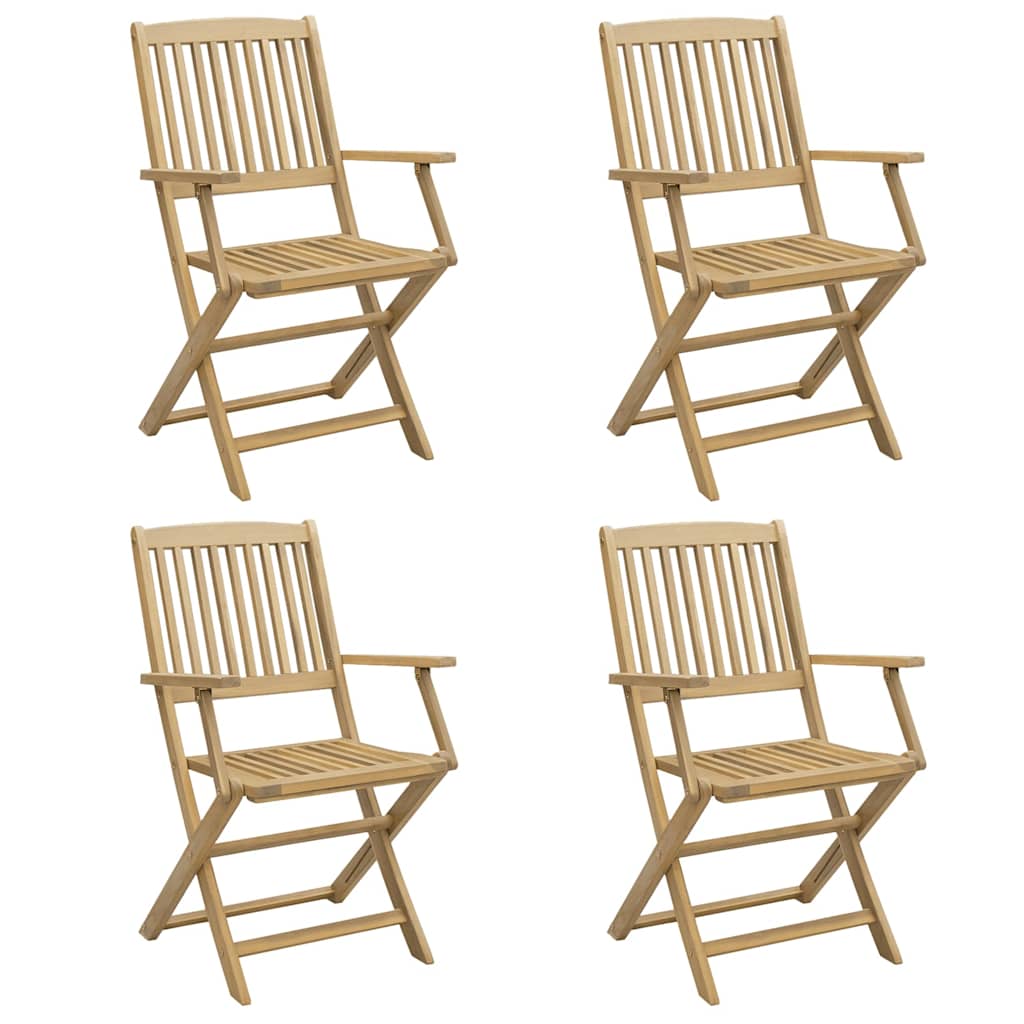 Gartenstühle 4 Stk. Klappbar 54x61x88 cm Massivholz Akazie