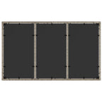 Gartentisch mit Glasplatte Hellgrau 150x90x75 cm Poly Rattan