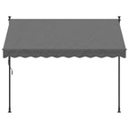 Markise Einziehbar Anthrazit 250x150 cm Stoff und Stahl