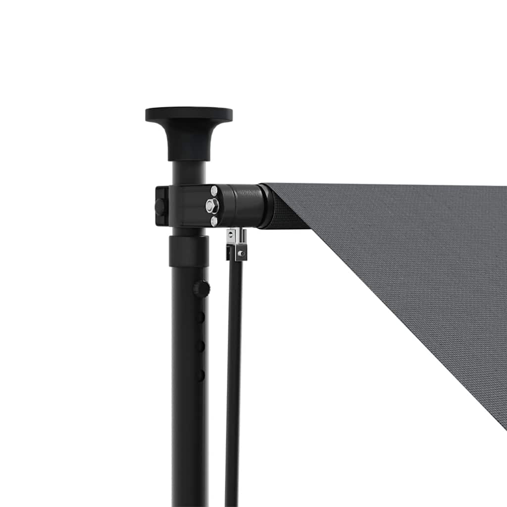 Markise Einziehbar Anthrazit 250x150 cm Stoff und Stahl
