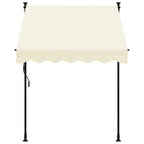 Markise Einziehbar Creme 150x150 cm Stoff und Stahl