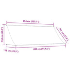 Markise Einziehbar Anthrazit 400x150 cm Stoff und Stahl