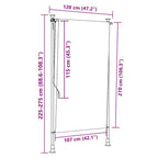 Außenrollo Gelb und Weiß 120x270 cm Stoff und Stahl