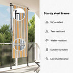 Außenrollo Gelb und Weiß 120x270 cm Stoff und Stahl