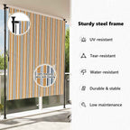 Außenrollo Gelb und Weiß 150x270 cm Stoff und Stahl