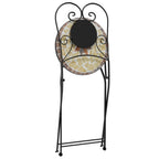 Mosaik-Bistro-Set Terrakottarot und Weiß Eisen und Keramik