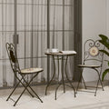 Mosaik-Bistro-Set Terrakottarot und Weiß Eisen und Keramik