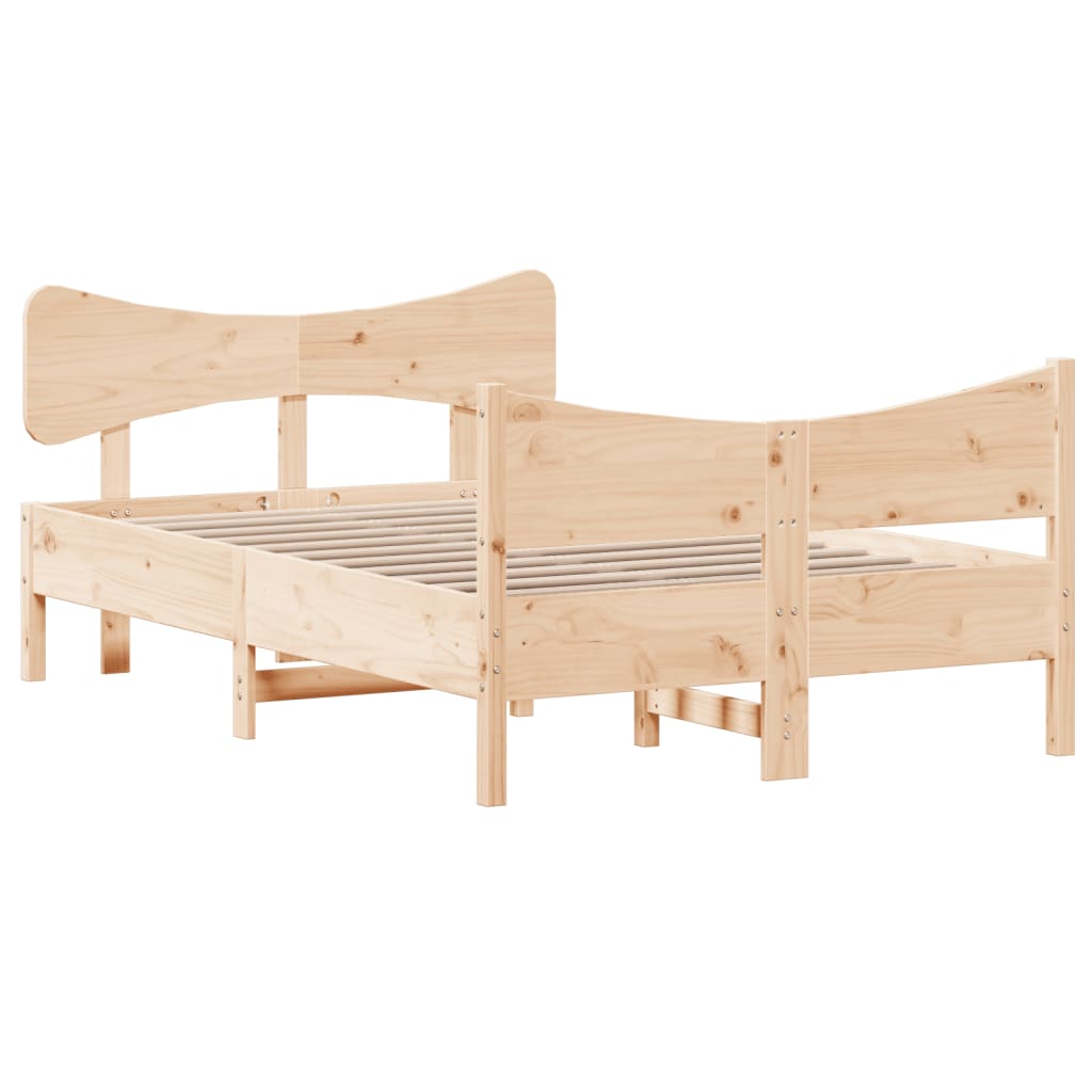 Massivholzbett ohne Matratze 120x200 cm Kiefernholz