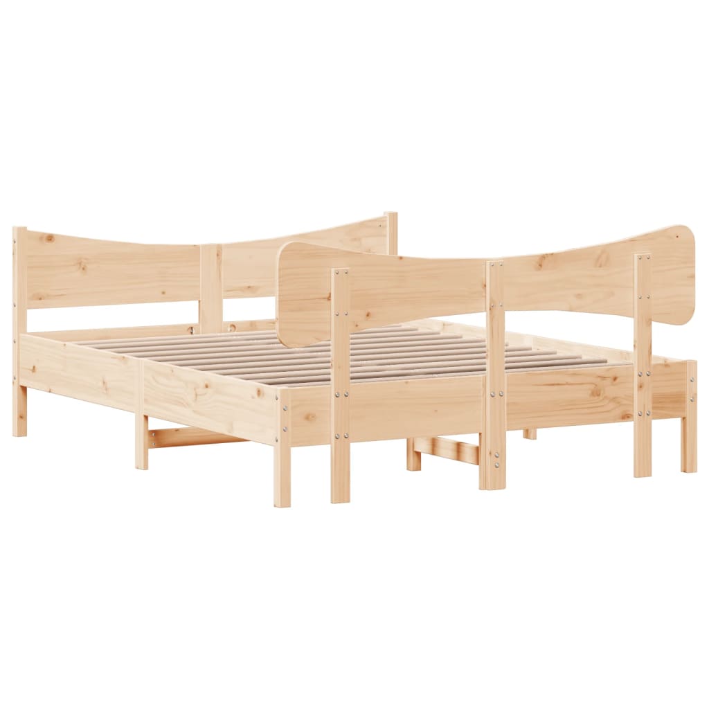 Massivholzbett ohne Matratze 135x190 cm Kiefernholz